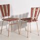 4 chaises de jardin rouges, c.1920