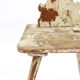 Rustic Painted Primitive Farmhouse Wabi Sabi Folk Art Mountain Chair