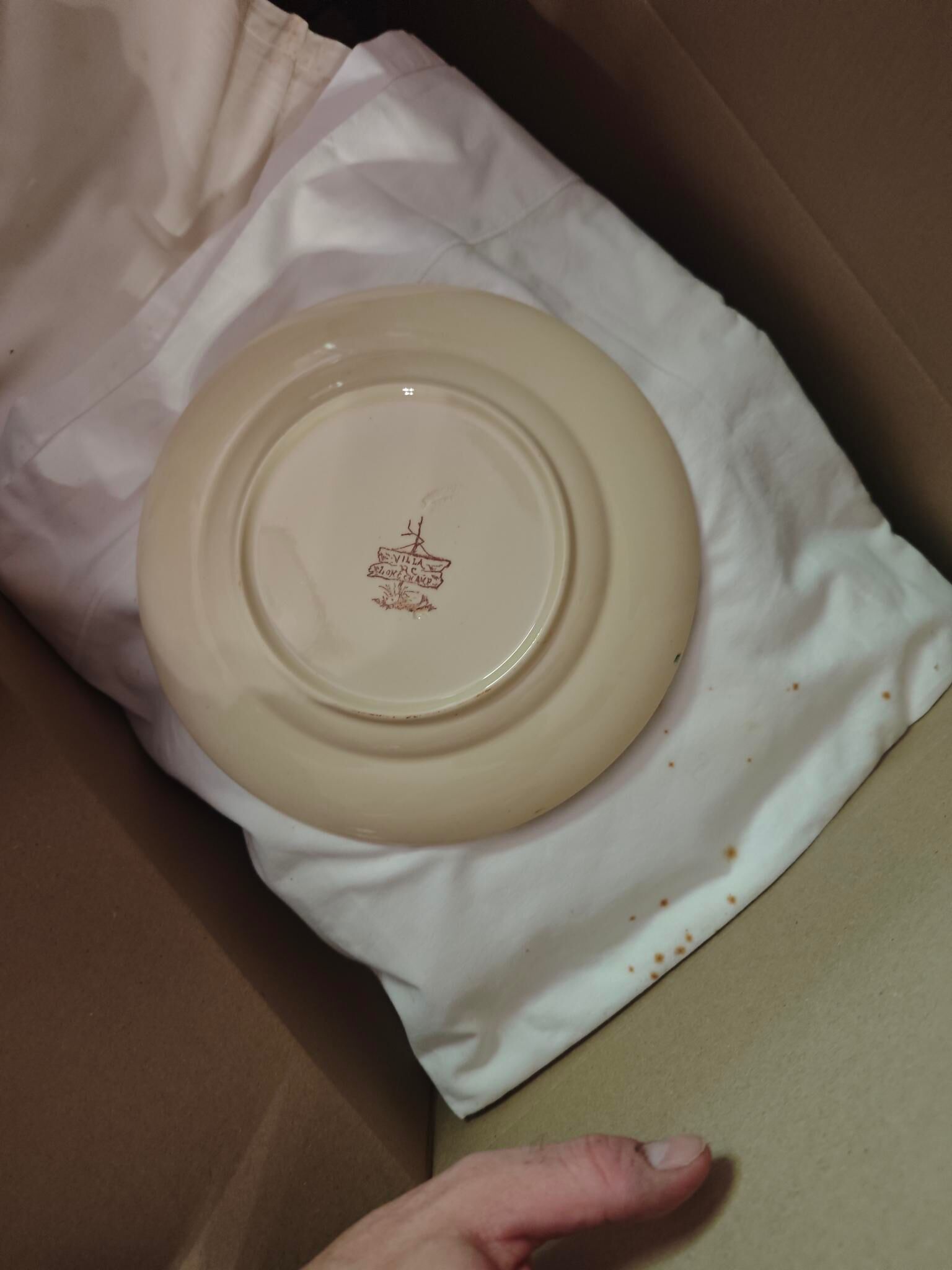 Set of "VILLA" plates - Longchamp, Terre de Fer - Robert period