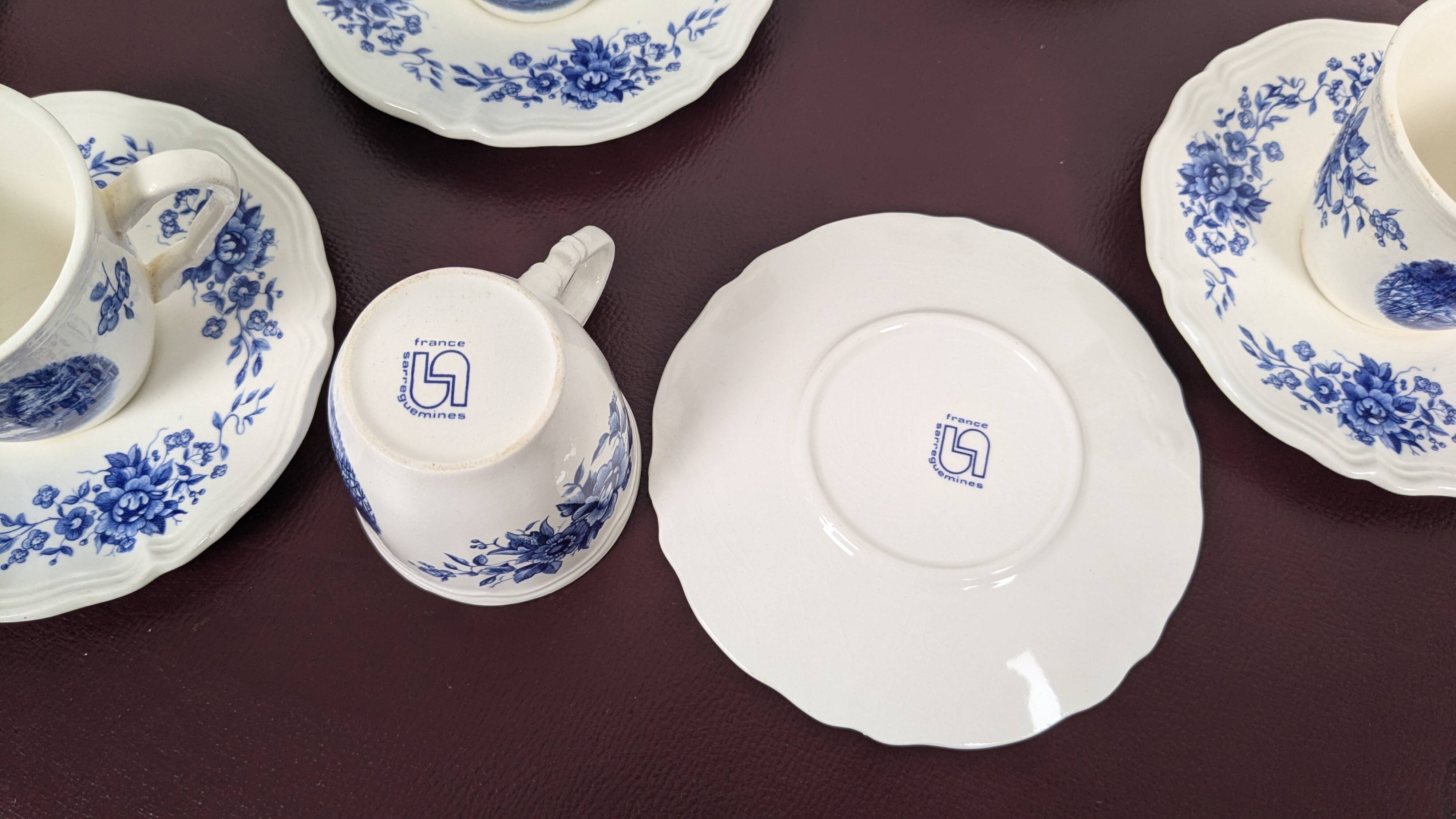 16-piece ceramic coffee set from Sarreguemines