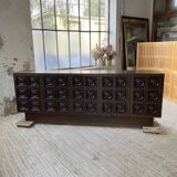 Brutalist sideboard attributed to De Coene, 1970s