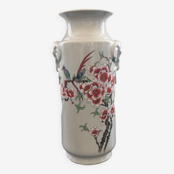 Vase fleurs de cerisier en porcelaine
