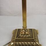 Empire Table/Desk Lamp, Antique Column, Neo-Classical, Gilded Bronze