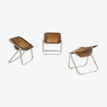 Set of Three 'Plona' Chairs by Giancarlo Piretti for Castelli, Italy - 1970's