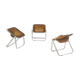 Set of Three 'Plona' Chairs by Giancarlo Piretti for Castelli, Italy - 1970's