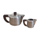 Pourer + milk jar Christofle Art Deco Pleated panels by Luc Lanel
