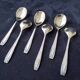 6 Silver-plated ice cream spoons, golden spoons