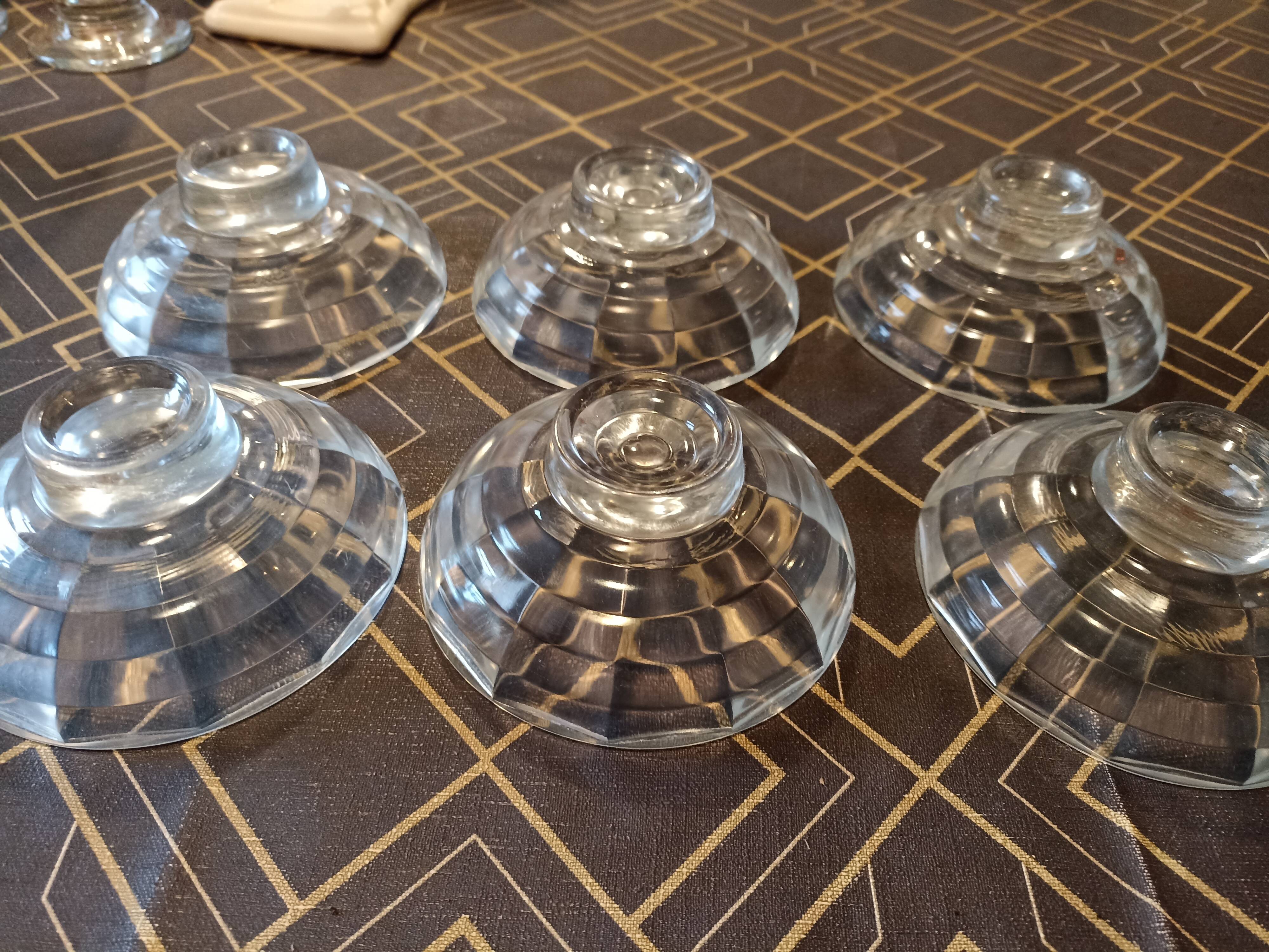 6 coupes à dessert art déco