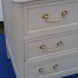 Commode style L XVI white marble