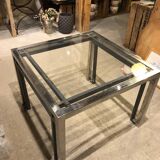 Vintage chrome coffee table
