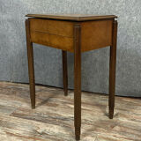 Art Deco period worker in amboine and mahogany magnifying glass