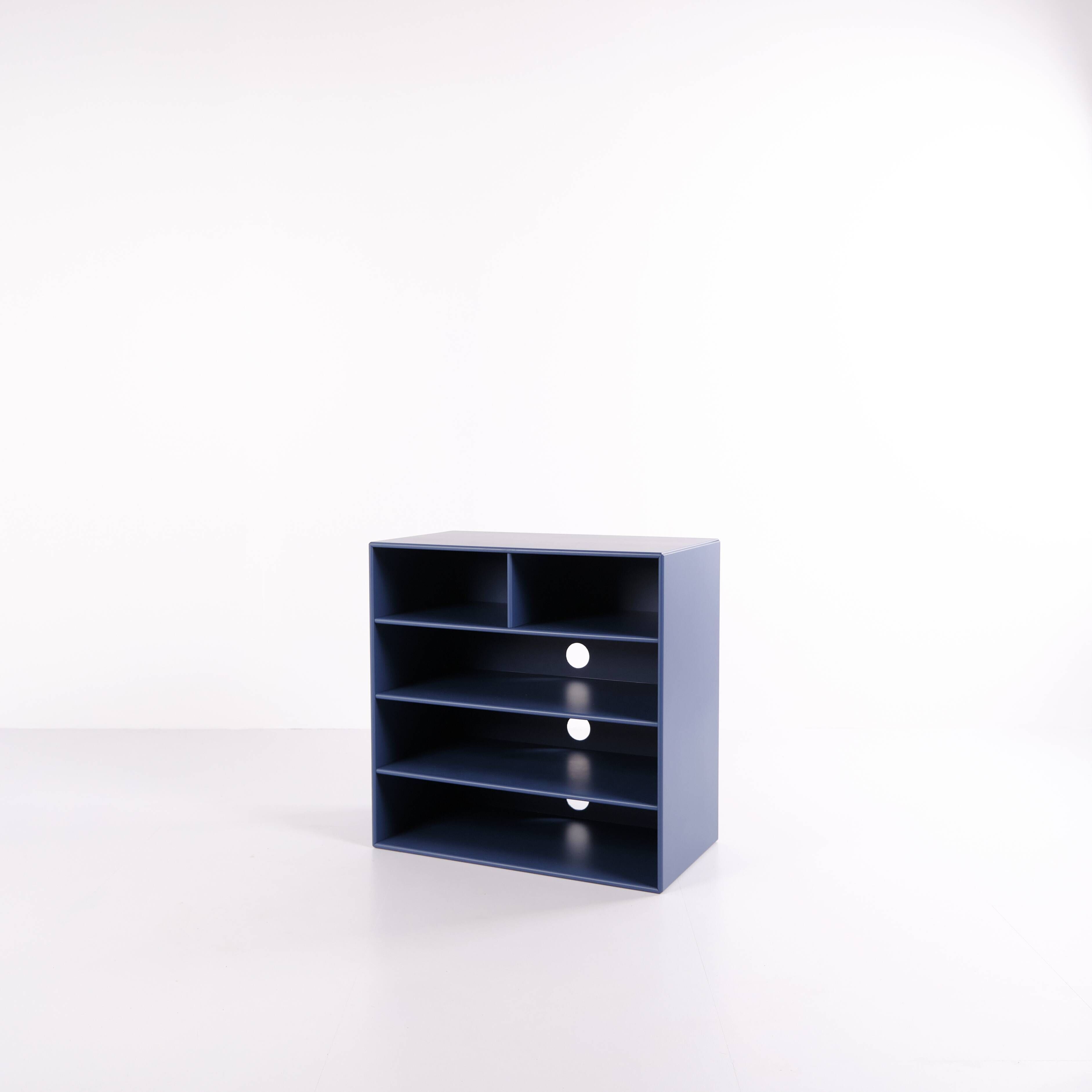 Montana bookcase – blue – 4 shelves