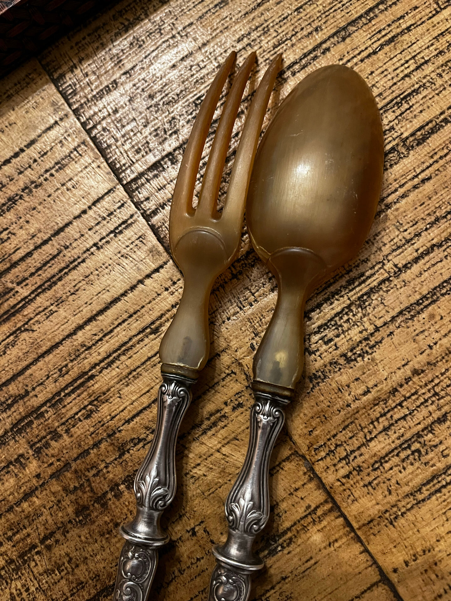 Antique salad cutlery