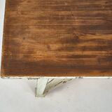 Vintage white solid wood side table (France, circa 1960)