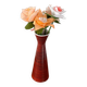 Vintage striped red vase (1950-1970) by the Metzler & Ortloff factory.