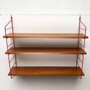 Étagère Teck Style Cordon Rouge Moderne Milieu du Siècle, Années 1960