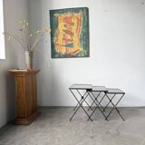 Adnet 1950s nesting tables trio