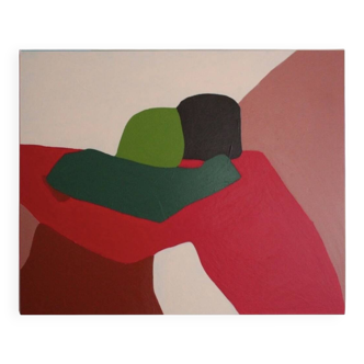 In your arms, painting on canvas 100x81cm