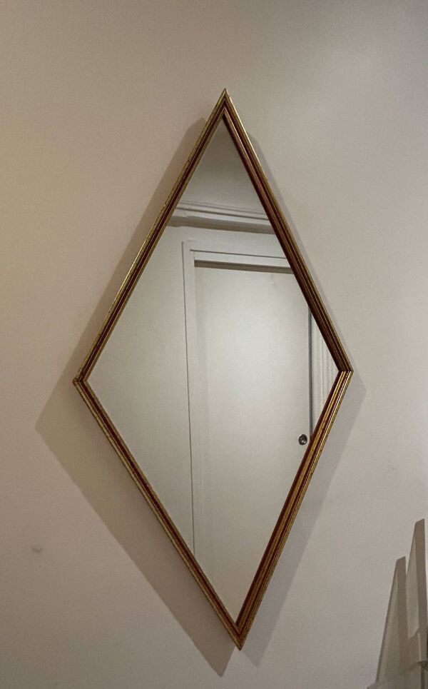 miroir vintage en forme de losange