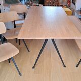 Hay - Pyramid table and bench + 3 Result chairs