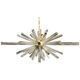 Transparent “triedro” murano glass oval sputnik chandelier