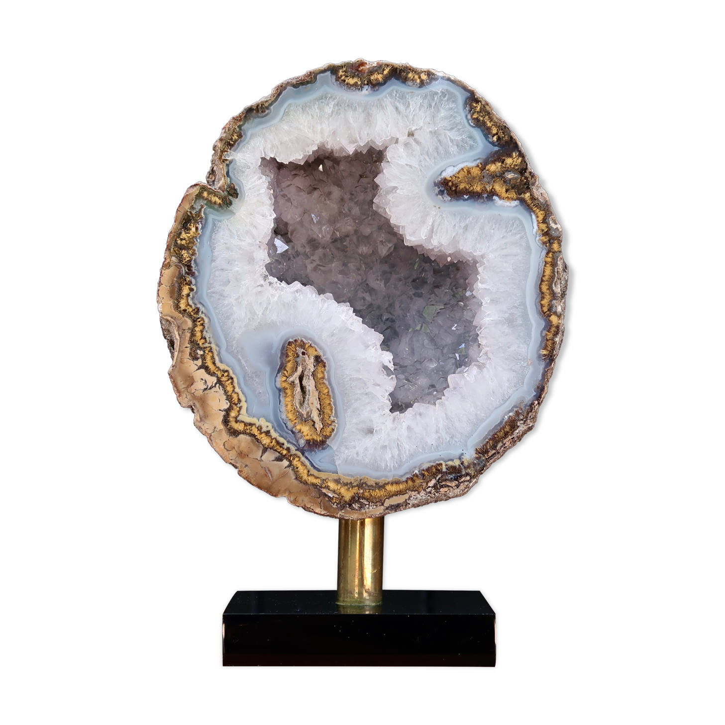 Half geode on base, cabinet of curiosities