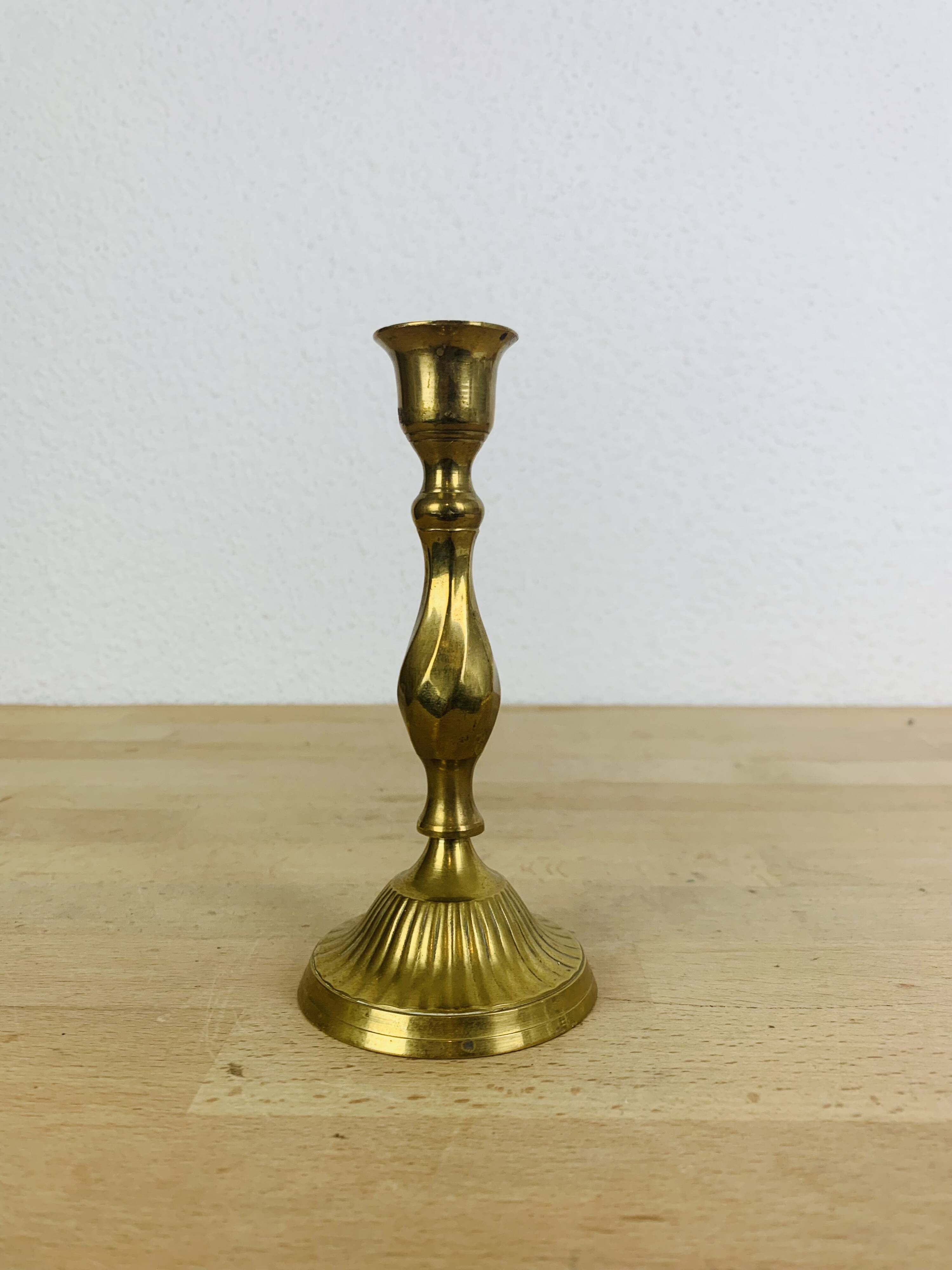 Bougeoir laiton doré vintage