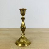 Vintage gold brass candle holder