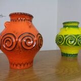 Pop Art Ceramic Vases from Jasba, Set of 2, 1970s