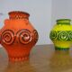 Pop Art Ceramic Vases from Jasba, Set of 2, 1970s