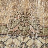 7x10 Turkish Cream & Green Persian Rug, 209x319Cm