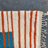 Beni Ourain Berber rug with colourful patterns, size 150 x 250 cm.