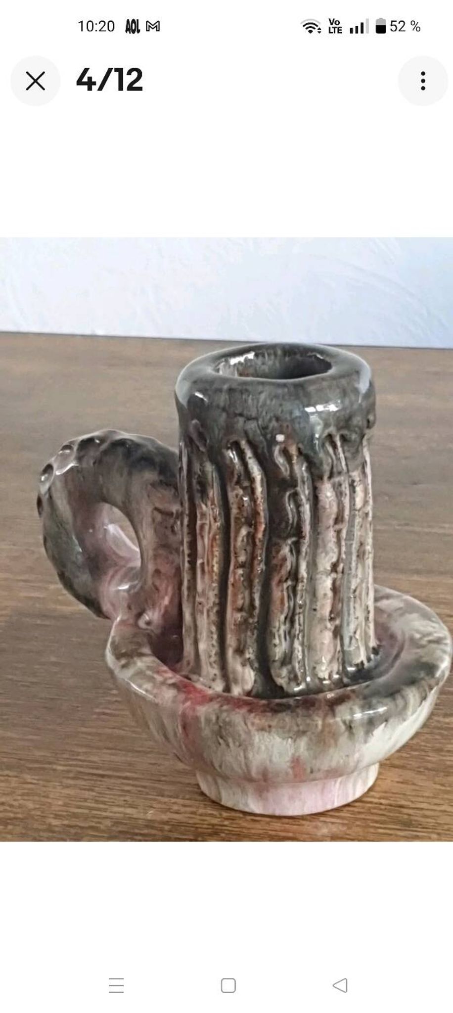 Alice Colonneu ceramic candlestick, 1950