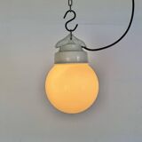 Vintage White Porcelain Pendant Light, 1970s