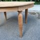 Renovated round extendable Art Deco dining table in raw wood, 1950, 225cm.