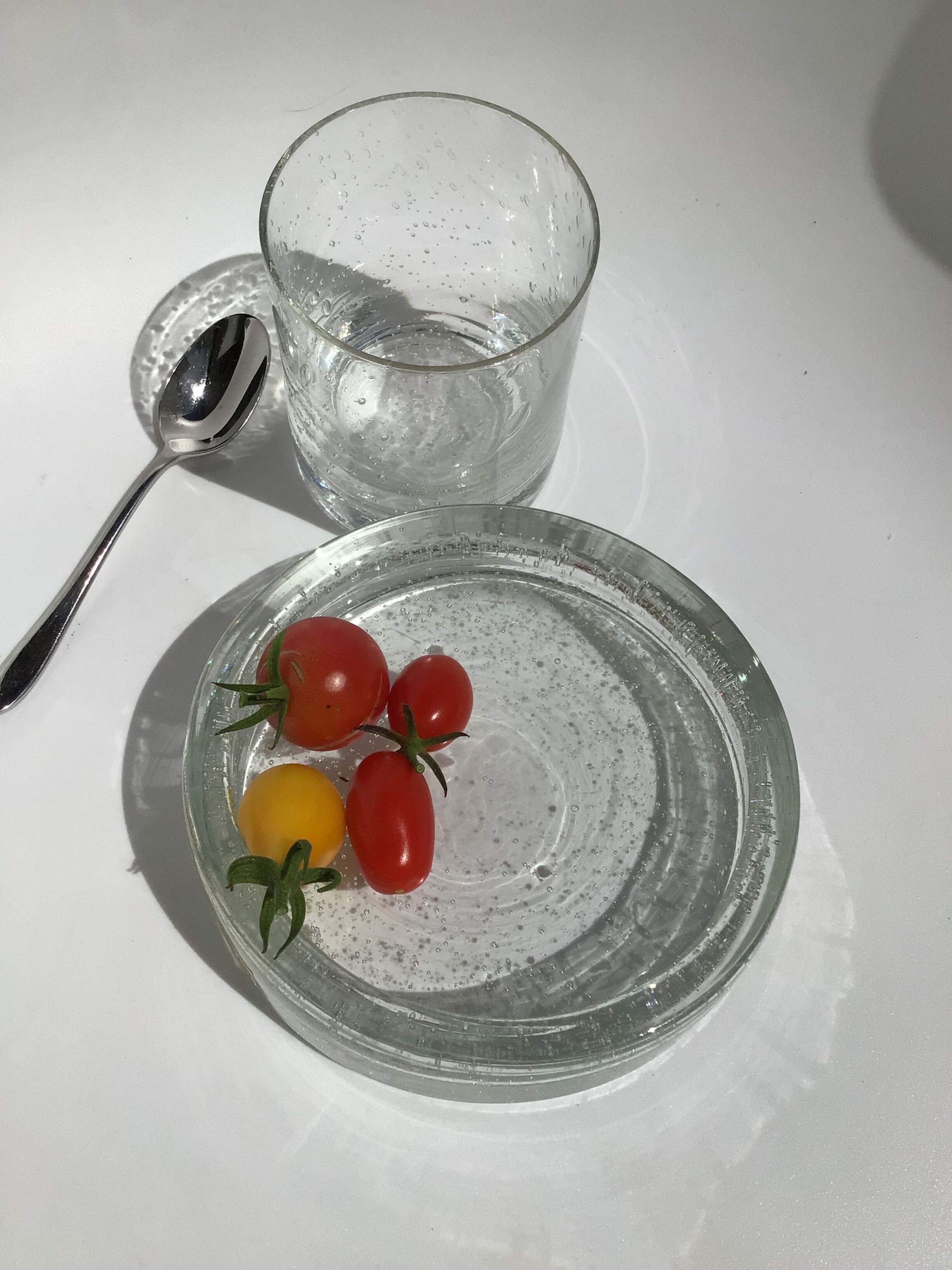 Vacuum pocket blown glass bubbled glassware Bendor