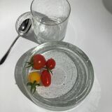 Vacuum pocket blown glass bubbled glassware Bendor