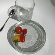 Vacuum pocket blown glass bubbled glassware Bendor
