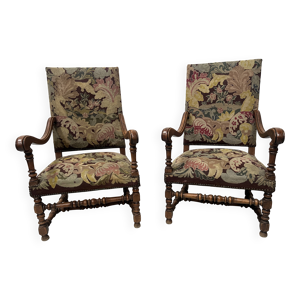 Paire fauteuils - plats