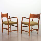 Hans Wegner Danish 'Town Hall' Wooden Arm / Side Chairs by Plan Mobler 50s