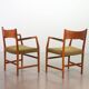Chaises d'appoint/accoudoirs en bois « Town Hall » danoises de Hans Wegner par Plan Mobler, années 50