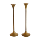 Pair of vintage brass candle holders 1960