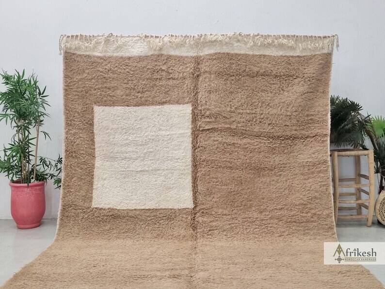 Tapis benimrirt marocain marron