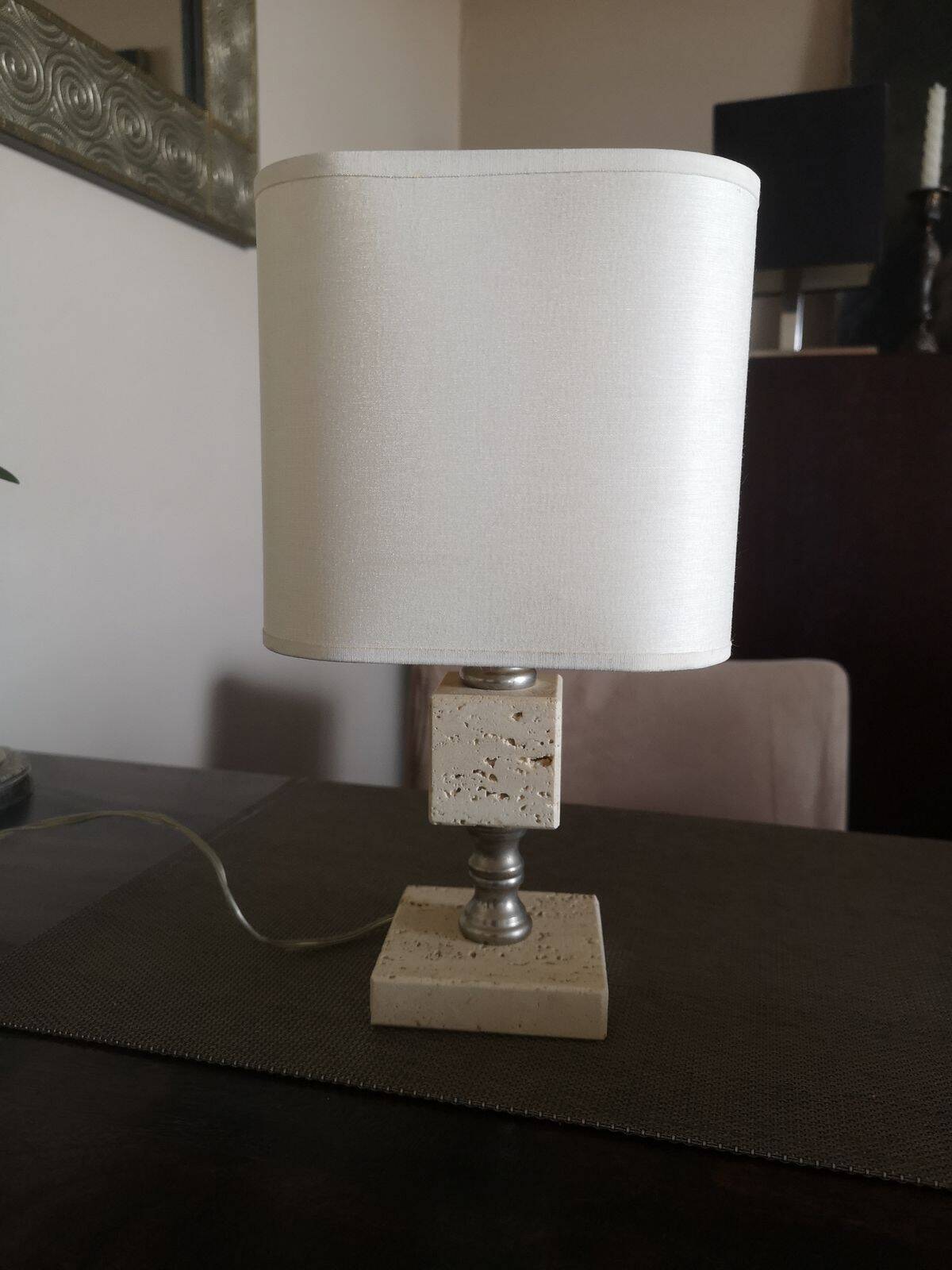 Travertine lamp - 1960s/70s