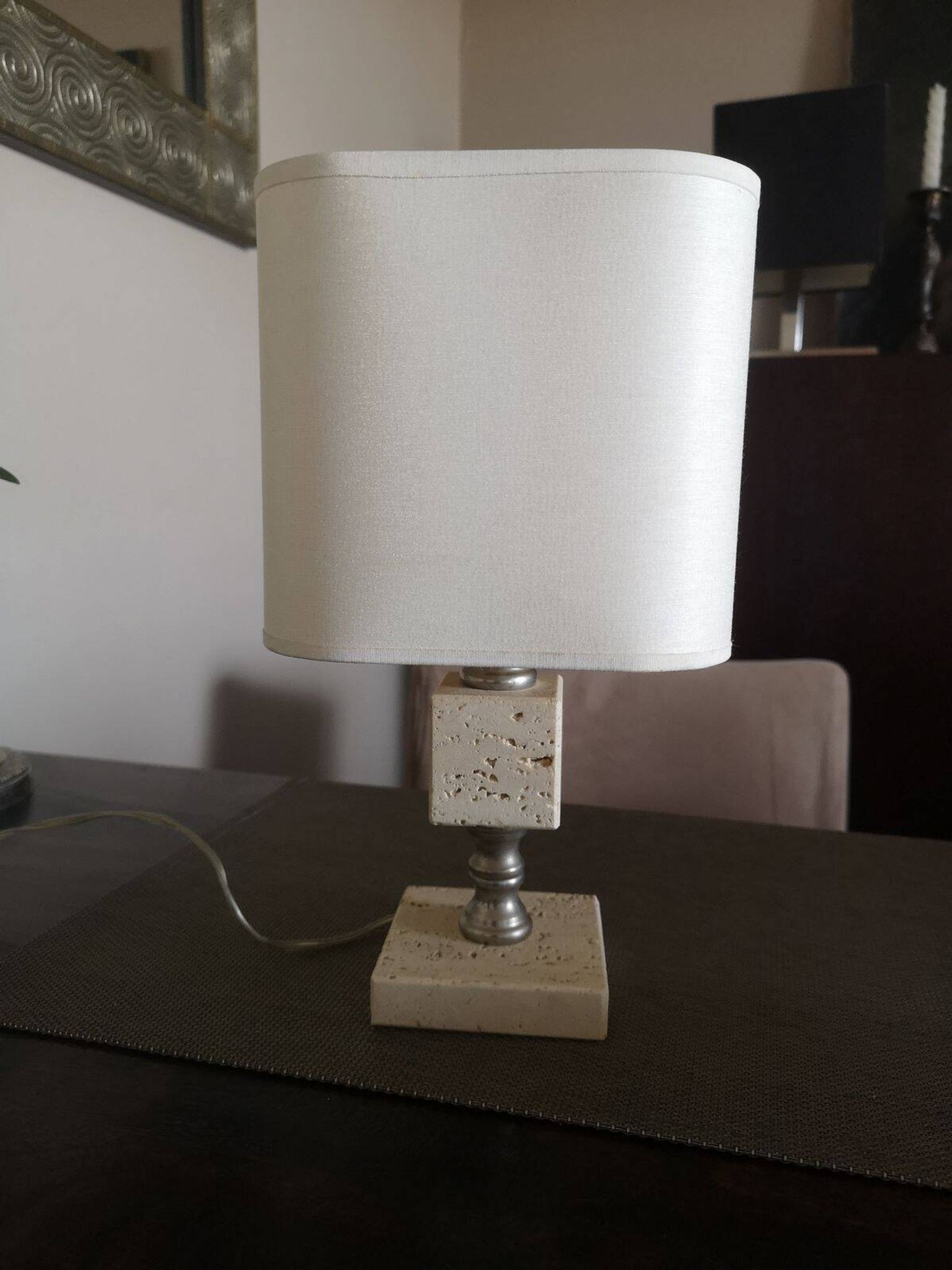 Lampe en travertin - Années 1960/70