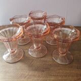 6 Arc pink dessert cups