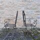 Set of handcrafted wrought iron chairs