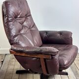 Leather armchair and ottoman by GÖTE MÖBLER Sweden 1960