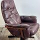Leather armchair and ottoman by GÖTE MÖBLER Sweden 1960