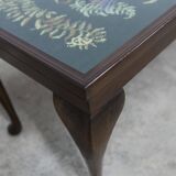 1940 Needlewoman Shop London Coffee Table Embroidery Under Glass